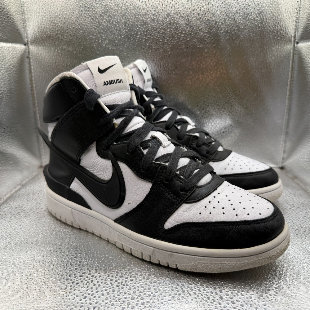 Size 6 Ambus x Nike Dunk High Black White‎ Mens Athletic Sneakers CU7544-001